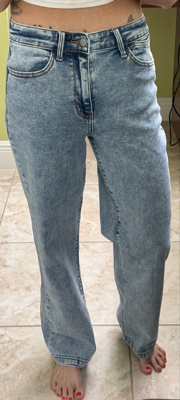 Judy blue straight fit denim jeans 3/26 acid wash
